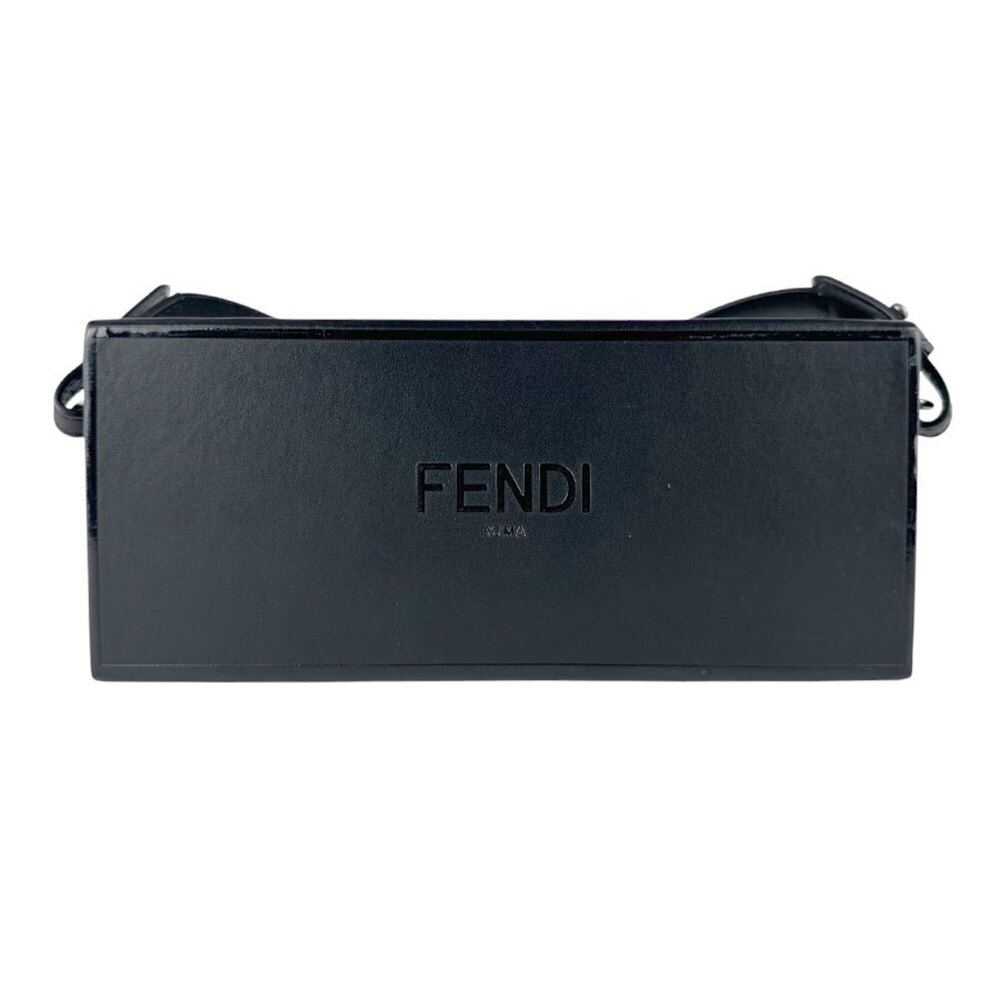 FENDI Black Leather Shoulder Bag